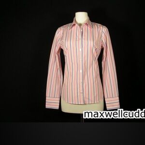 J Crew Kathryn blouse NWT size Small color carrot 100%cotton broadcloth button